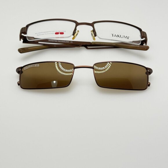 Takumi Eyeglasses Eye Glasses Frames T9906 010 49-18-135 W/ Clip